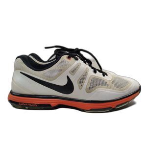 Nike Golf Lunarlon Spiked Shoes 628340-001 Mens US 9 White Black Orange